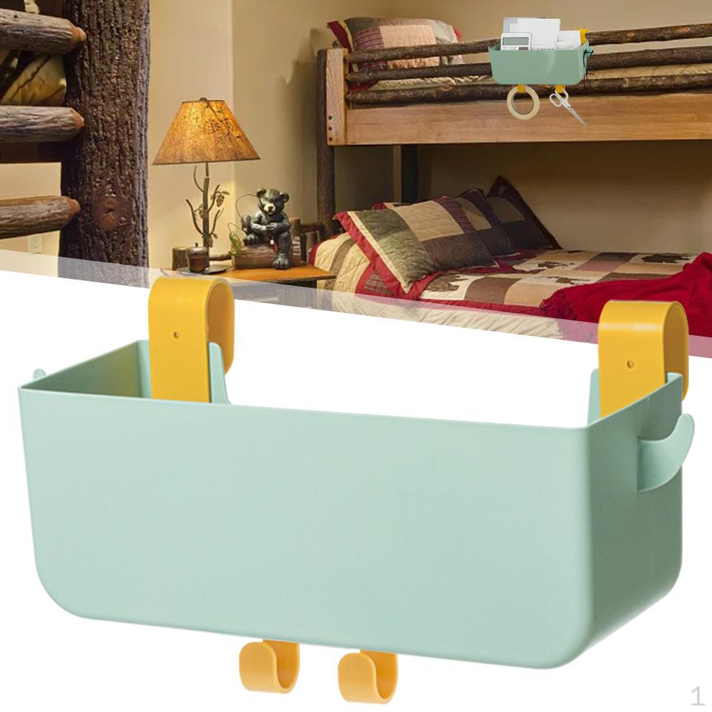 Bedside Hanging Storage Organizer with Hooks for Dorm Room Essentials