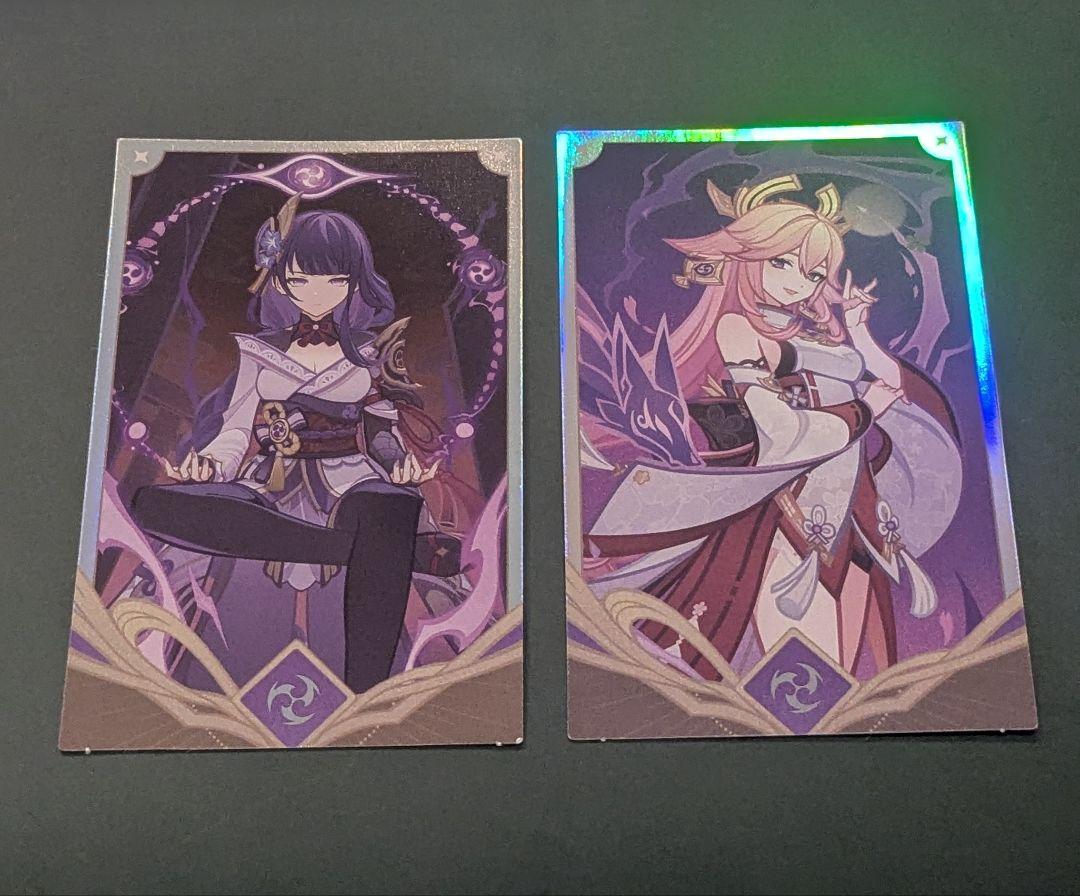 

[USED] General Raiden Yae Miko Genshin Impact Seven Sacred Summon Random Photo Card Genshin Impact Cafe