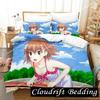 Misaka Mikoto A Certain Magical Index Railgun Bedding Set Boys Girls Twin Queen King Size Duvet Cover Pillowcase Bed boys Adult