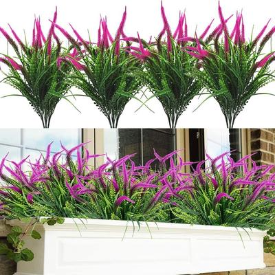 Artificial Green Plant 7 Heads Dog Tail Grass Artificial Artificial Artificial Artificial Flower Fake Flower Decoration Outdoor Window Shrub