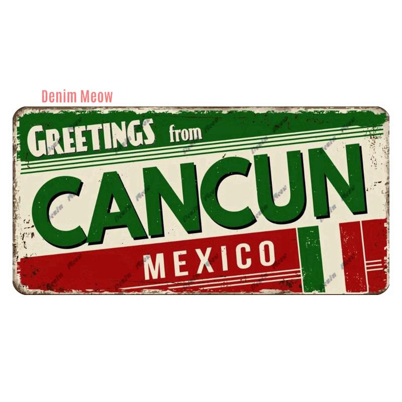 Vintage USA Metal Plates, Retro California 15x30cm Plaque, Florida Metal Tin Sign Poster, Bar, Garage, Gifts, Room Decor WY289