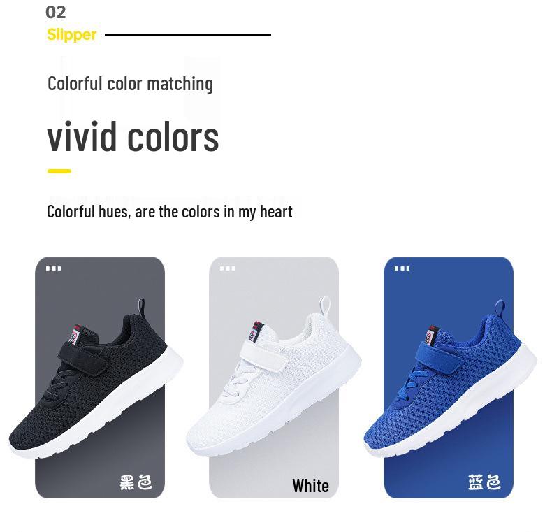 Spring & Autumn Breathable Children's Sports Shoes - Lightweight Mesh, Soft Sole Running Sneakers for Boys