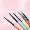 Set da 5 pezzi pennello silicone unghie penna puntinatura testa a doppia estremità unghie in gel strumento per puntinismo bastoncino per arte facile durevole punta da intaglio trapano pittura manicure
