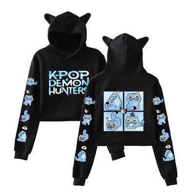 Family Set Anime K-Pop Demon Hunters Hoodie Harajuku Hip Hop Pullover Tops Sweatshirt UNISEX Sportswear Fashion Trends