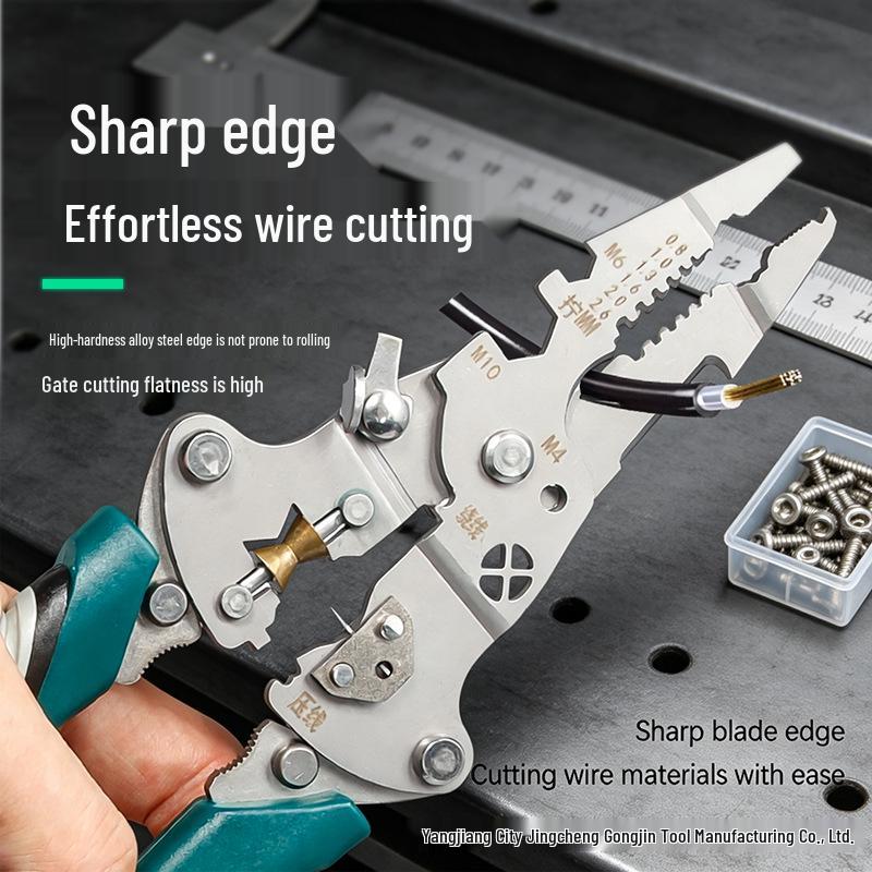 Stainless Steel Multi-Functional Electrician Wire Stripper & Cutter Pliers