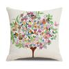 New Household Products Oil Painting Love Tree Linen Pillowcase Gift Sofa Bedroom Cushion Waist Pillowcase