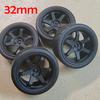 4pcs 1/18 32mm/36mm/42mm Diameter Plastic Wheels Rubber Tires RPF1 RAYS TE37 57CR CE28 BBS ABS Rims for 1:18 Model Car