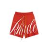 Brand di tendenza RHUDE logo a lettere maglia jacquard lana pantaloncini casual da uomo e donna pantaloni a cinque punti high street