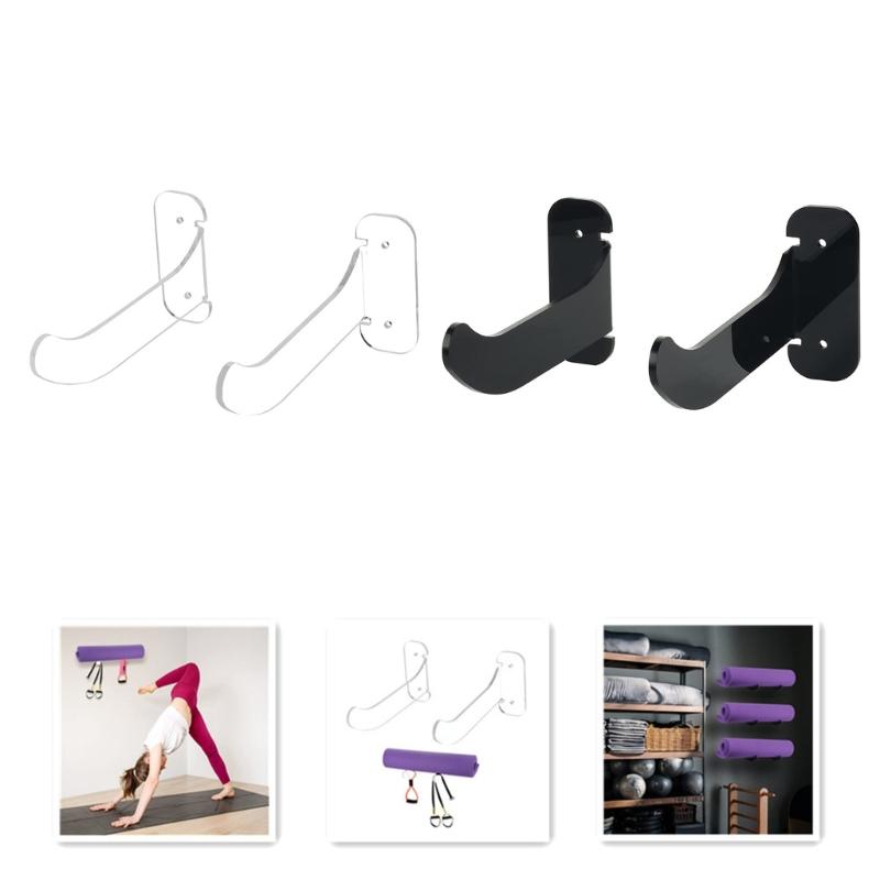 Wielofunkcyjny Wieszak Ścienny na Maty do Ćwiczeń Stojak do Przechowywania Mat do Jogi Uchwyt Ścienny na Maty do Ćwiczeń Haczyki Ścienne na Rollery Piankowe