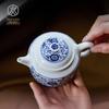 Classic Jingdezhen Blue & White Stoneware Teapot with Filter