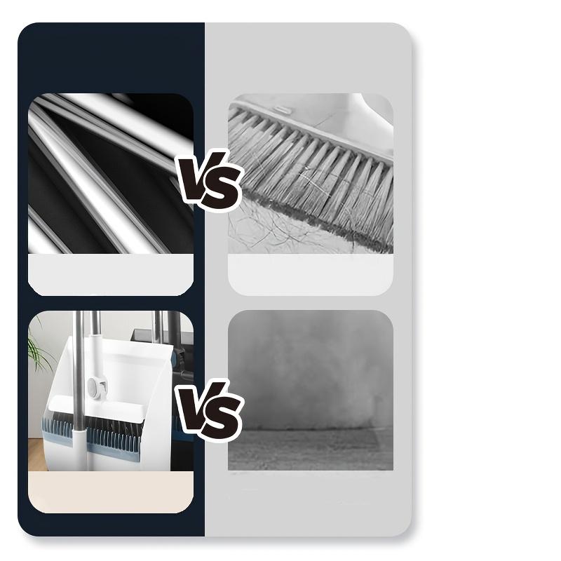 2pcs Set of Brand New 3-in-1 Rotatable and Foldable Magnetic Suction Broom Dustpan Sweeping Set, Enlarged and Thickened Household Broom, Living Room