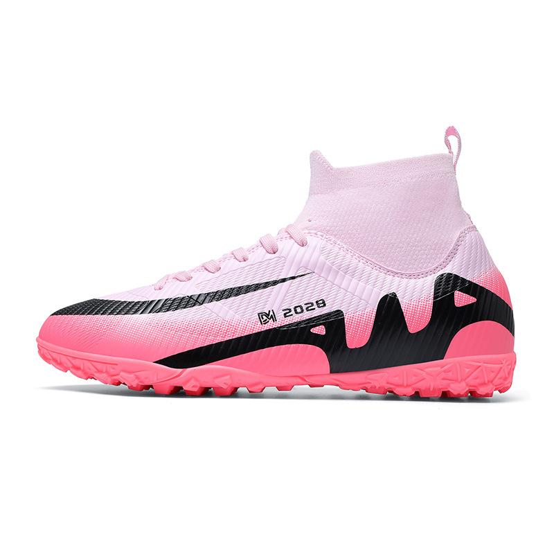 

Children S Football Shoes Boys High-Top Leather Spikes Broken Nails Boys Children Adolescents Adult Training Football Shoes 41