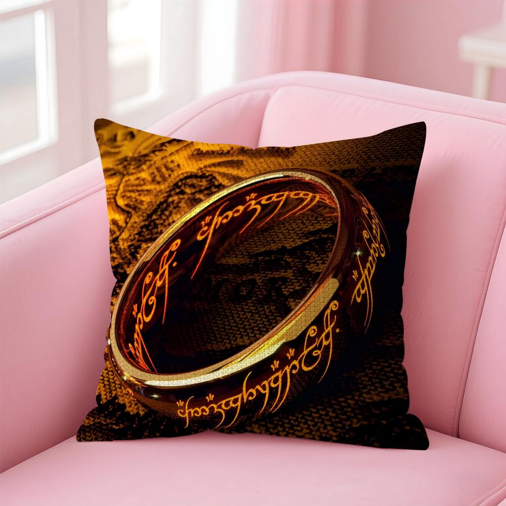 Movie L-Lord Of R-Rings Cushion Cover Natural Linen Pillow Case Double-Sided Print Decorative Sofa Pillowcase Home Decor Gift