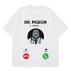 Tauben Arzt Lustiger Vogel Meme T-Shirt Unisex Damen Mode T-Shirts Sommer Kurzarm Locker Lässig Baumwolle Hiphop T-Shirts Oberteile