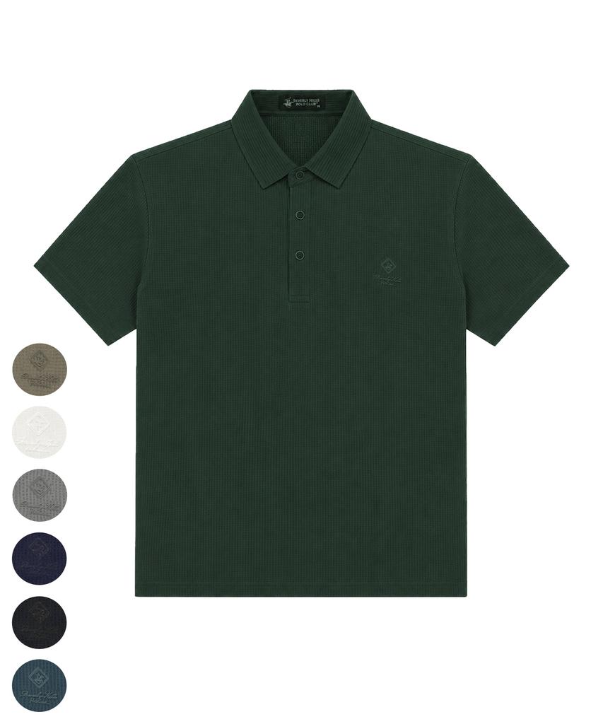 BHPOLOCLUB Men'S Cooling Seersucker Jacquard Pk T-Shirt 6 Colors Ts269