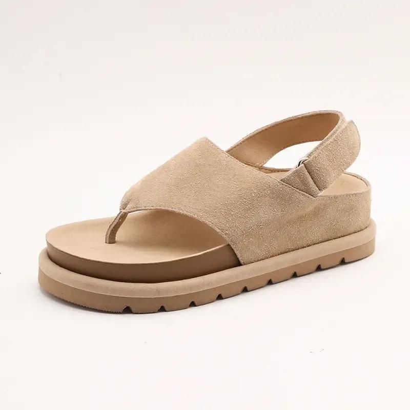 Thick-soled Flip-flops Women's Summer New Outer Wear Flat-soled Toe Beach Slippers Sandals