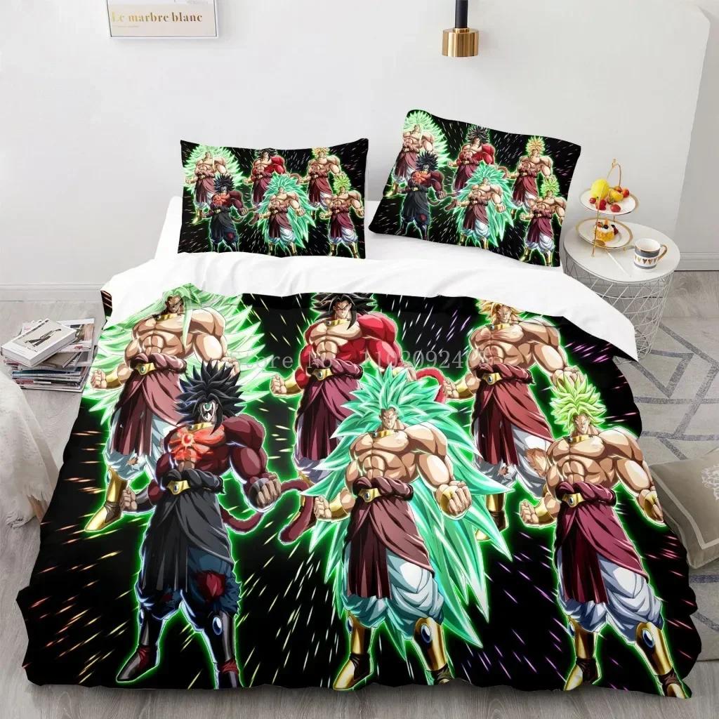 3D Print Dragon Ball Super Saiyan Son Goku Duvet Cover Bedding Set Double Twin Full Queen King Kids Bedclothes Quilt Cover