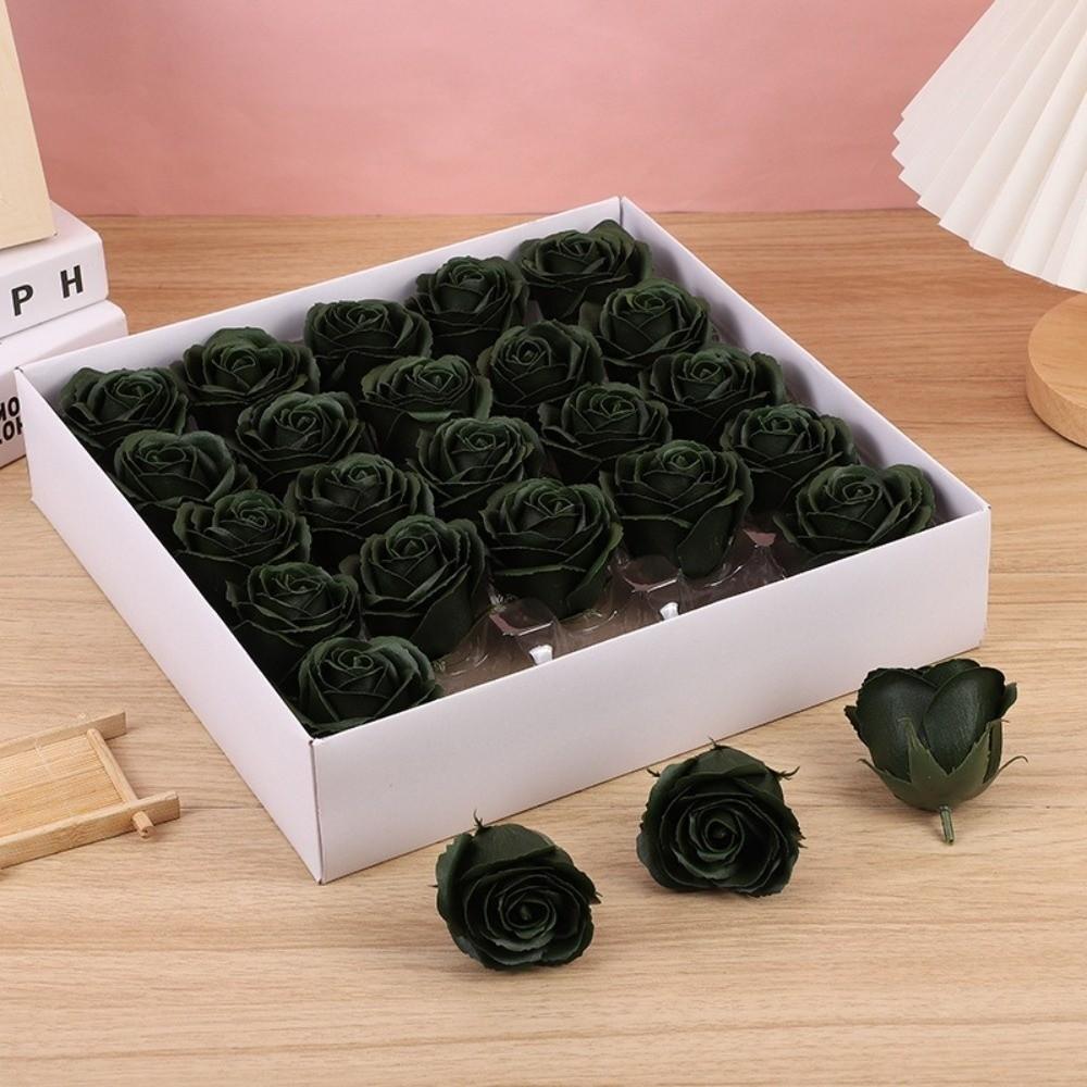 25Pcs Five Layer Rose Soap Rose Flower Realistic Floral Wreath Making Artificial Rose Flowers Handmade Gift DIY Flower Head