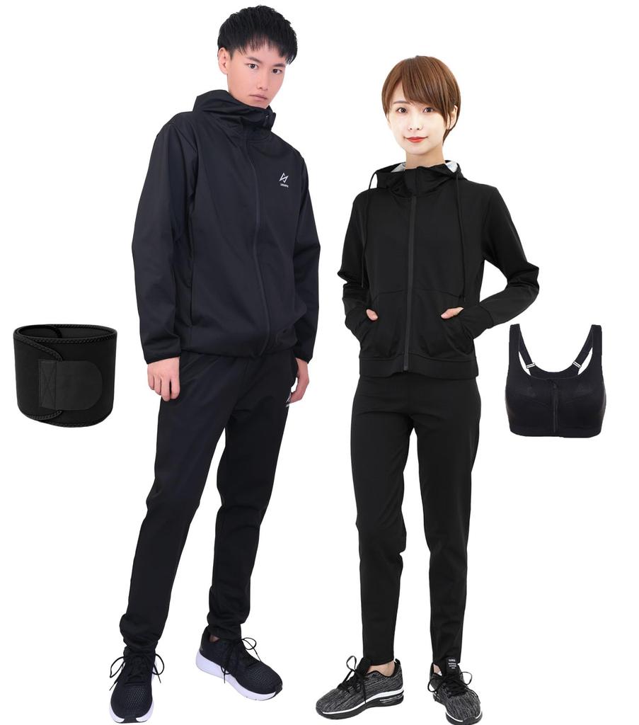 Sauna Suit for Men and Heavy and Loved by World Athletes Includes Video Pro Set [Smarty] Women, 3-Piece Set, Washable, Sweating, Running, Walking,