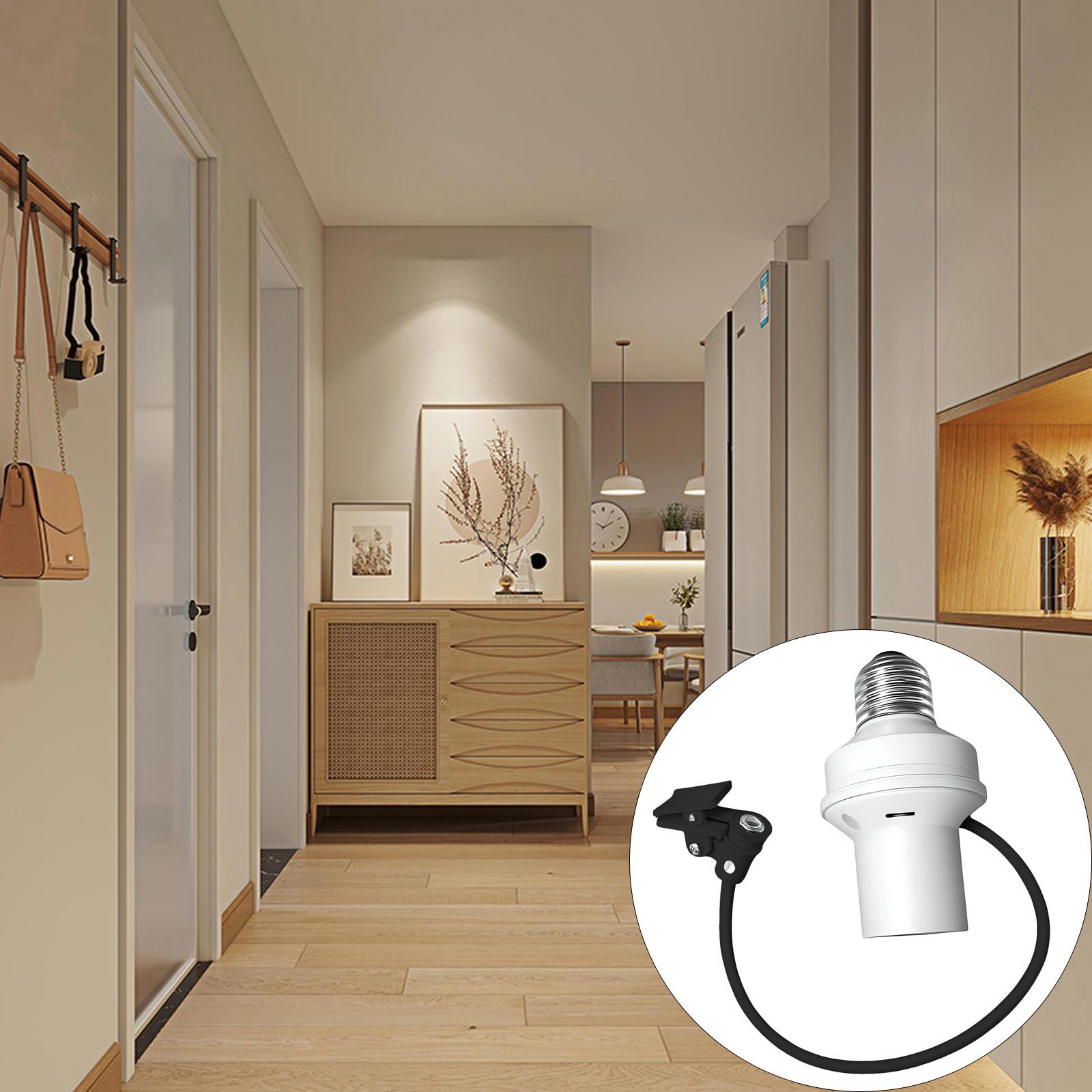 

Energy Saving E27 Light Holder for Dimmable Lighting Control AC 220 240V 40W LED Light Holder Adjustable Angle Socket 1 білий