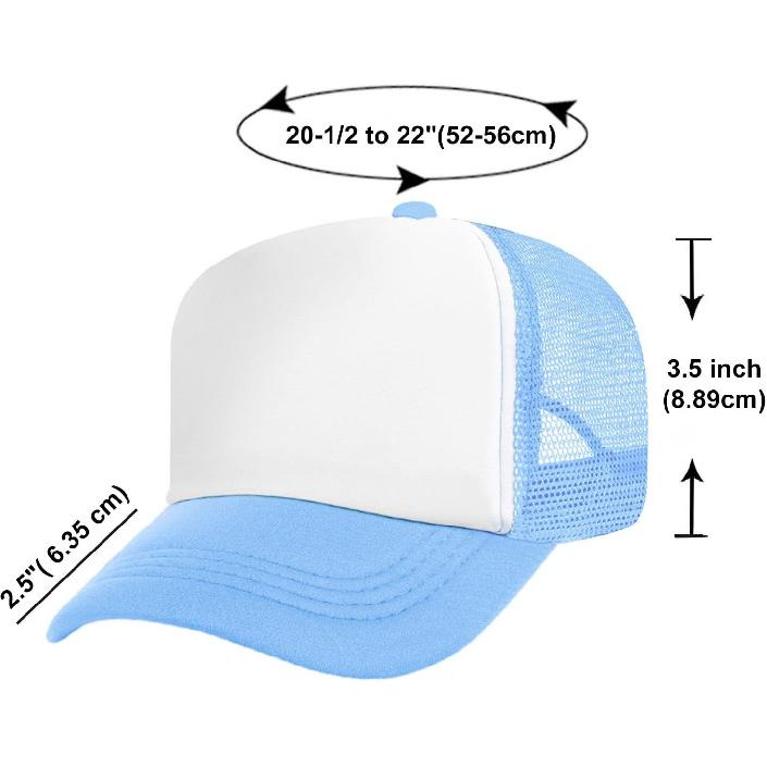 TopTie Kids 5 Panel Trucker Cap Mesh Snapback Hat Foam Front for Boys Girls Aged 3-7 Years Old