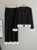 Europäisches Strick-Cardigan- und Rock-Set für Damen - Glockenärmel, Frühling-Herbst, Koreanischer Stil