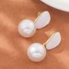 Pearl Mosquito Coil Disc Ear Clips: No-Pierce, Elegant French-Style Earrings for Women