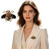 Colorful Bee Design Brooch Compact Size Enamel Safety Pin Commuting Accessory for Suits