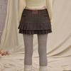 UNIFREE American Retro Pleated A-Line Mini Skirt