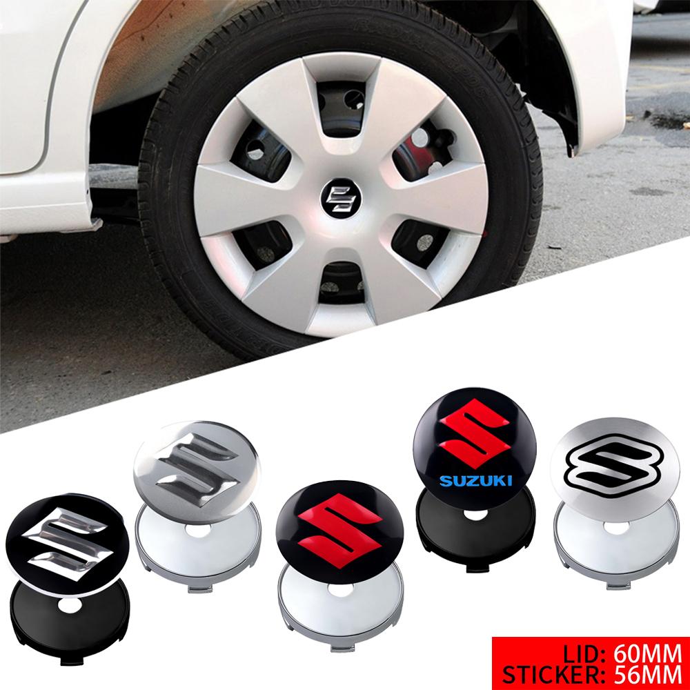 YOTA6 4pcs 56/60mm Car Wheel Center Cover Stickers Hub Caps For Suzuki Swift Samurai Across Shangyue Sport Jimny Grand Vitara Alto SX4