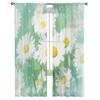 Plant Daisy Flower Window Treatment Tulle Modern Sheer Curtains for Kitchen Living Room the Bedroom Curtains Decoration