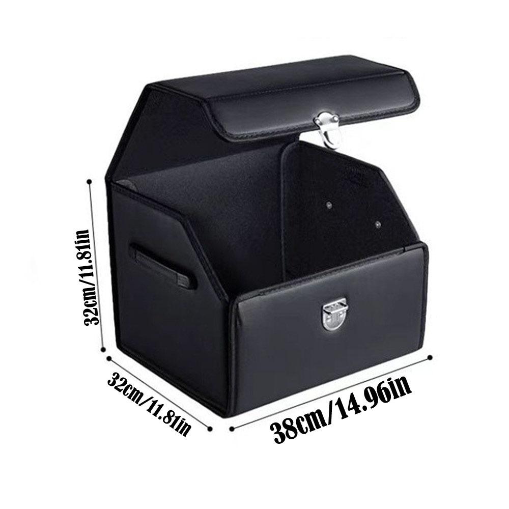 

Многофункциональный автомобильный ящик для хранения из ПУ кожи, органайзер для багажника, портативная автомобильная сумка Black-S