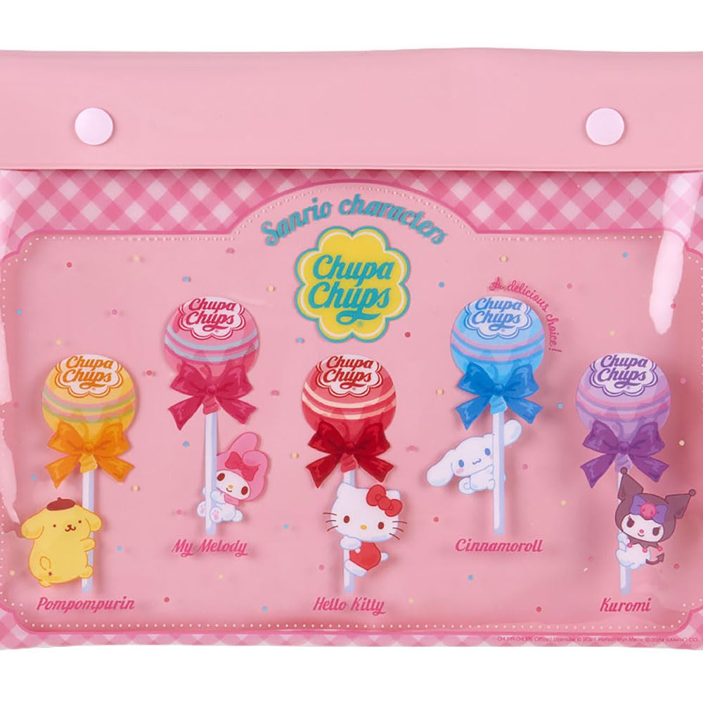 Sanrio (SANRIO) Sanrio Flat Pouch Chupa Chups Collaboration Vol. 2 Sanrio Characters 20 x 26 x 0.3 cm Character 765422 SANRIO