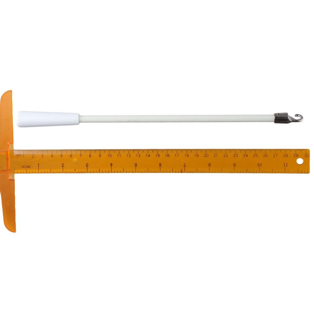 2 Pcs White Blinds Stick Alloy Curtain Stick Window Blind Alloy Hook Replacement Parts