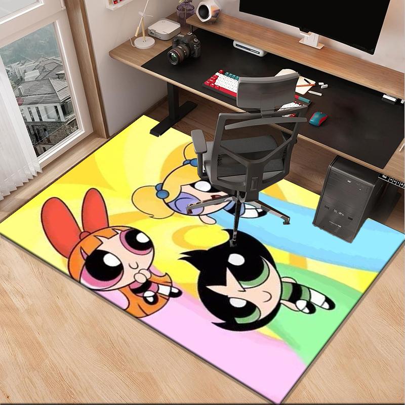 Power Police  Adventure Office Rug Chair Mat, Game Carpet, Suitable for Front Door, Bedroom, Living Room, Desk, Holiday Gift