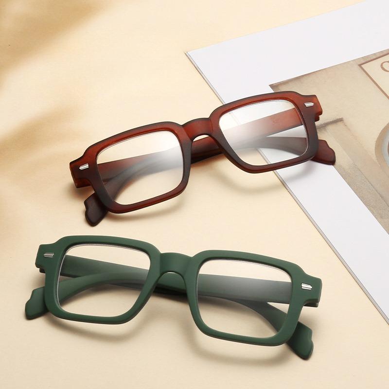 Europe and America Fashion Square Transparent Anti Blue Light Reading Glasses Men Women Vintage Simple Style Presbyopia Eyeglasses