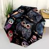 1pc Enchanted Night Owl Automatic Opening and Closing Umbrella - Lightweight 3-Fold Design, Suitable for Fans, Travel, Daily Use - Official Product, I
