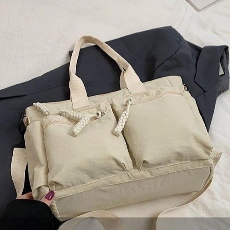 Leisure Large Capacity Tote Bag Women's Fashionable Nylon Cloth Shoulder Bag Daily Commuting Crossbody Bag Multi Pocket Handbag