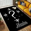 Custom Name Dark Knight Living Room Non-Slip Area Rug Soft Carpet for Bedroom Kids Playroom Sofa Office Home Decor Doormat