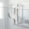 3D Shower Door Towel Hook for 8mm Glass Doors Bathroom Hanger for Clothes Towel Bathrobes Laundry Dormitory Apartment