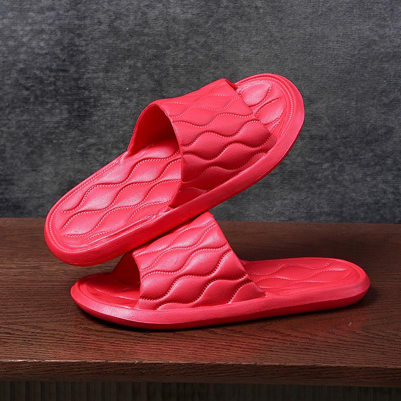 Slippers women wear outside summer home thick-soled hotel indoor bathroom non-slip bath sandals men