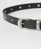 MILLO ARCHIVE Studded Eyelet Leather Belt [Black]