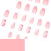 Nail art 3D cu dungi diagonale: Tips Medii Scurte Pătrate cu Design Floare Albă