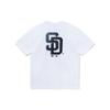 SS24 MLB San Diego Padres Letter Print Crew Neck Short Sleeve T-Shirt Unisex Tops White 14179136