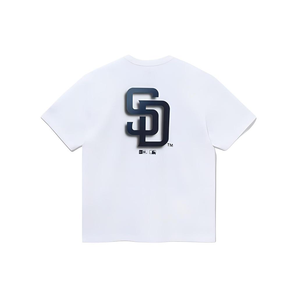 New Era SS24 MLB San Diego Padres Letter Print Crew Neck Short Sleeve T-Shirt Unisex Tops White 14179136