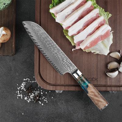 Damascus Steel Santoku Knives Fruit Vegetable Cutter Kitchen Knife Cooking Tools