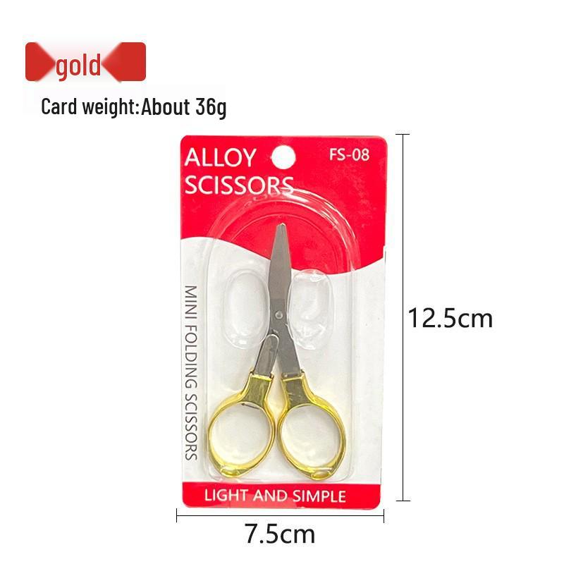Multi-functional Folding Stainless Steel Scissors for DIY, Sewing, Paper Cutting, and Office Use