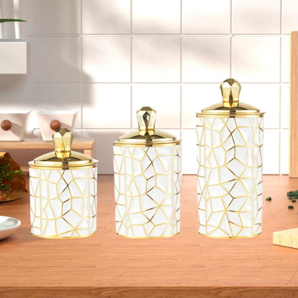 3 Stück Kaffeebehälter Teedose Dekorativ, Teeaufbewahrung, Luftdichter Deckel Keksdose, Lebensmittelaufbewahrung