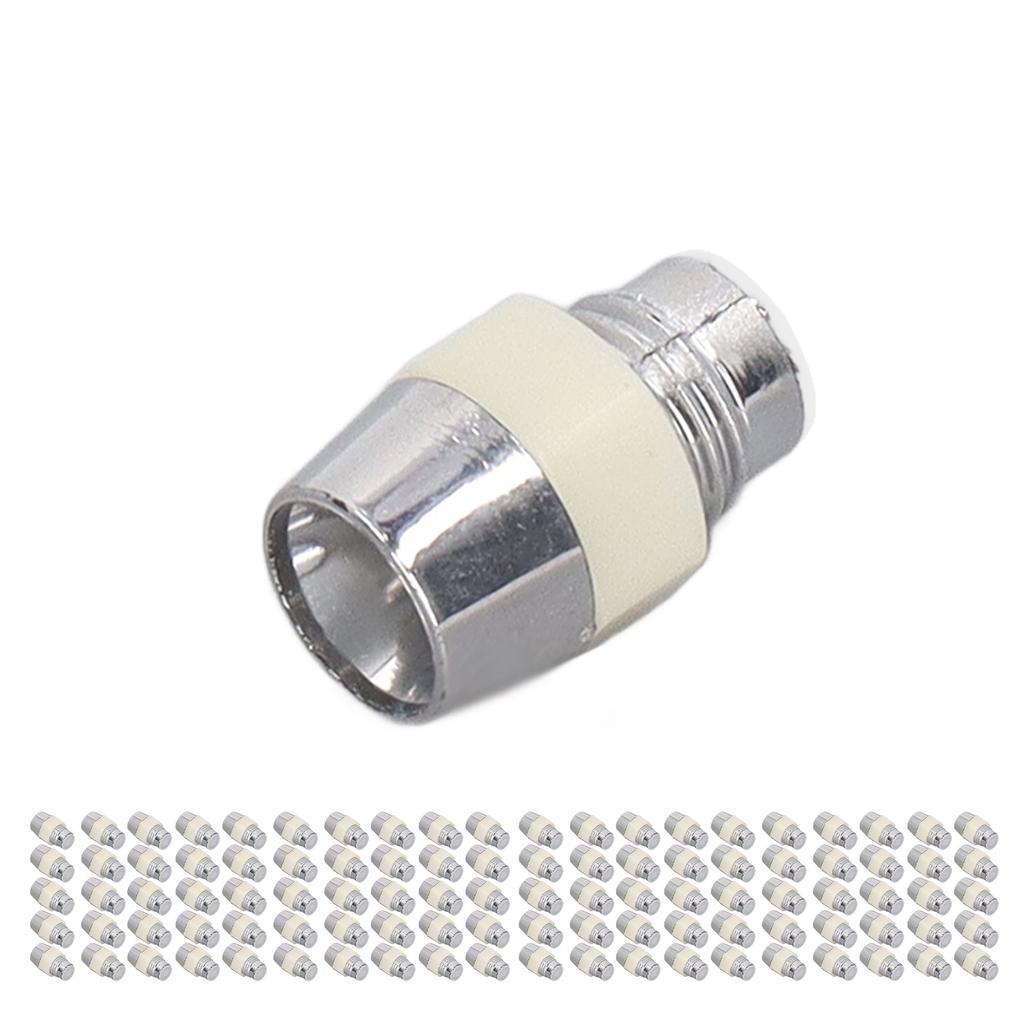 100 Sets LED Holder 5mm Plastic Light Emitting Diode Panel Mount Clip Accessory Set Kit Silver