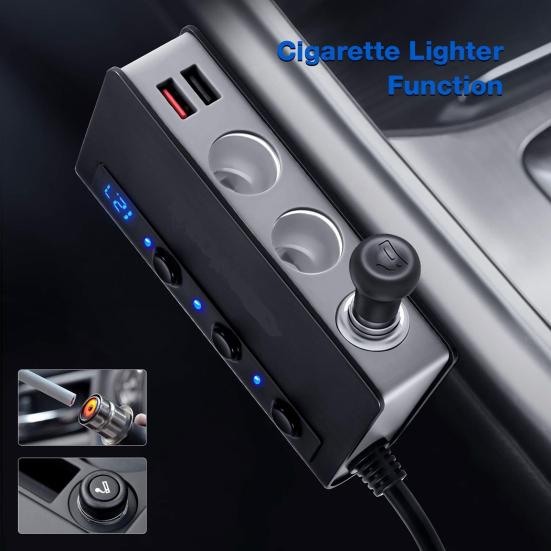 

Портативный универсальный 4 USB-порта Qc3.0 Стабильная зарядка Автомобильное быстрое зарядное устройство